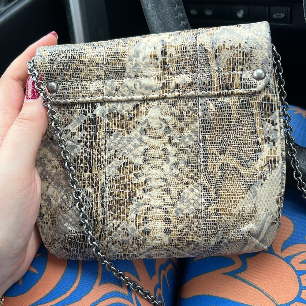 Coach Kristin Crossbody Bag In Brown Embossed Python Leather - Picture 8 of 9